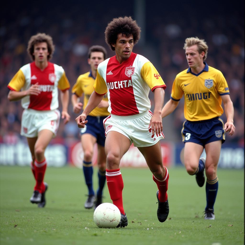 Frank Rijkaard orchestrating Ajax's midfield