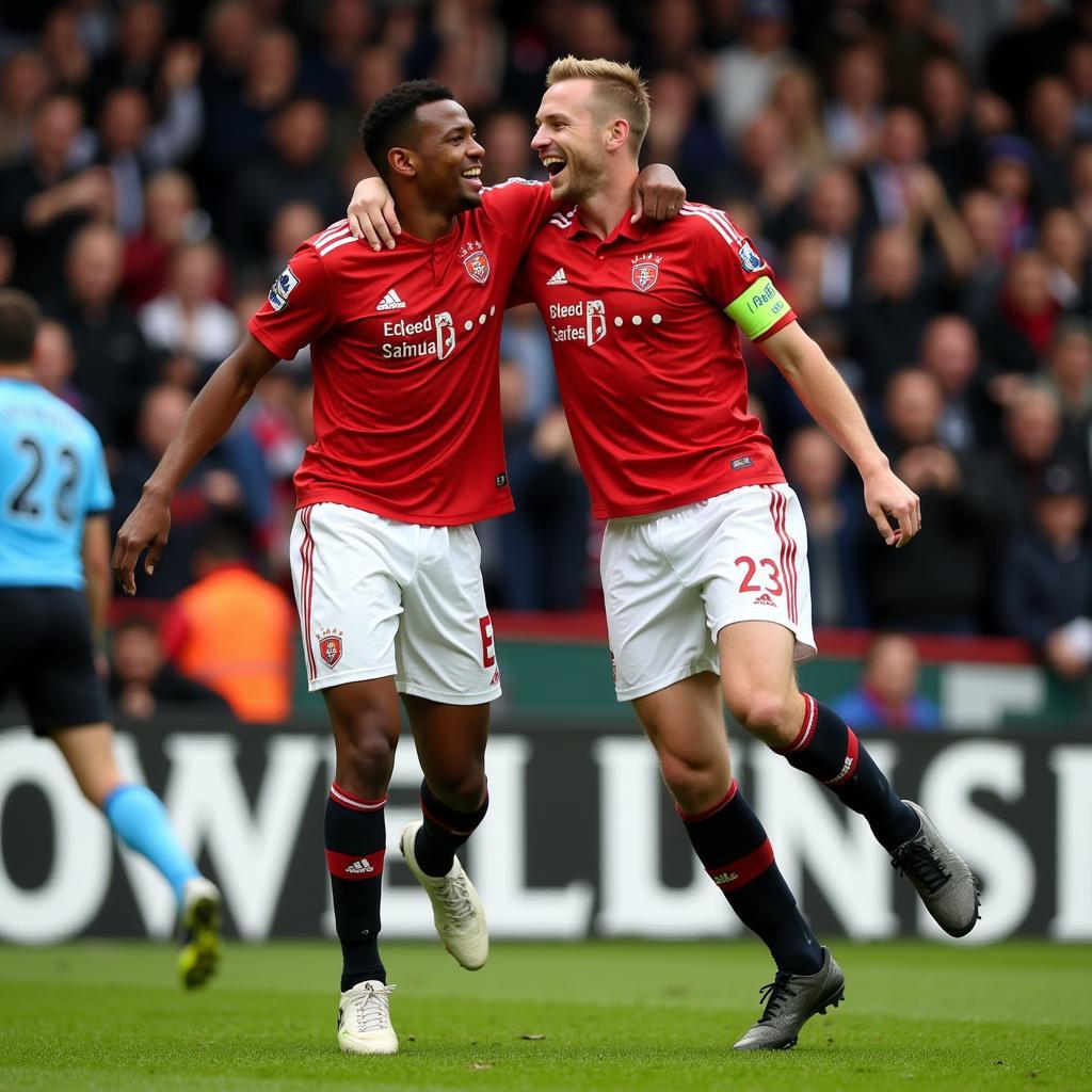 Gakpo and Haaland Celebrate Goal