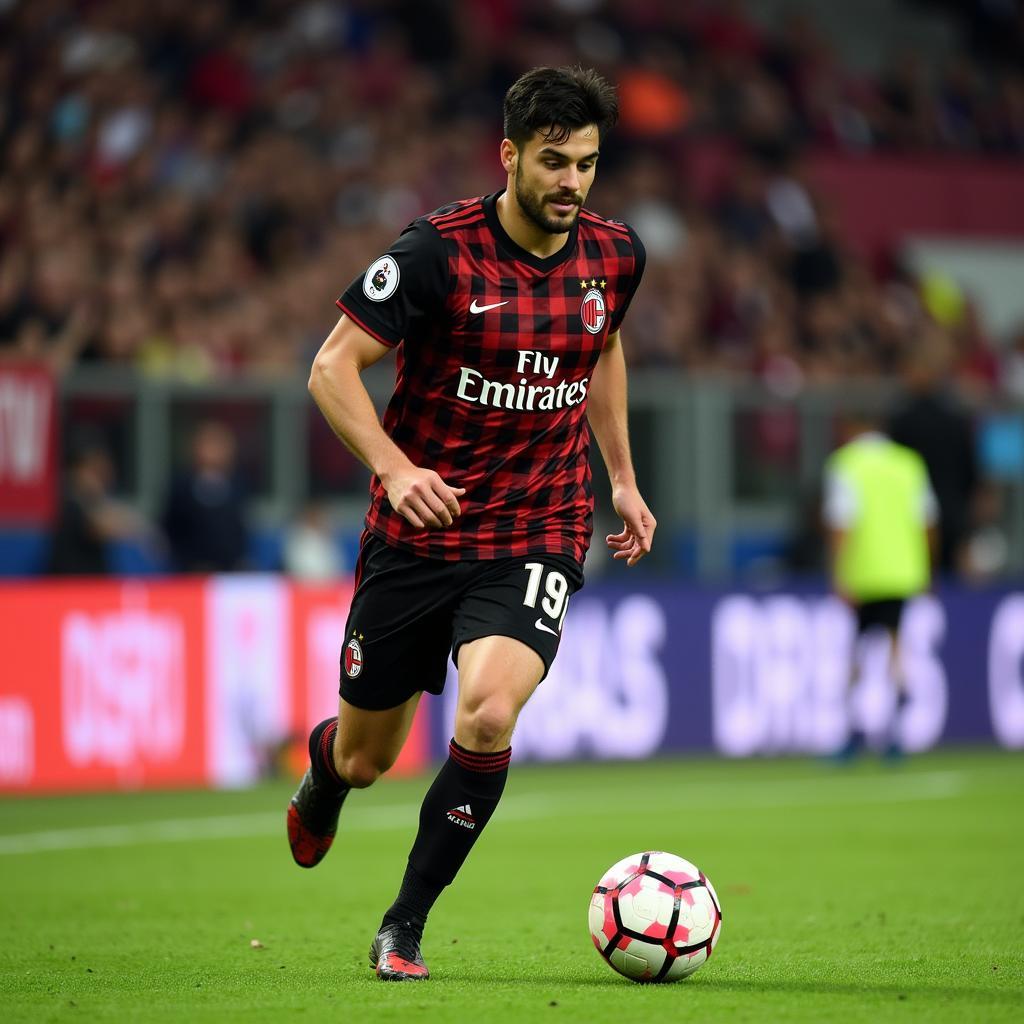 Gennaro Gattuso AC Milan Midfielder in Action