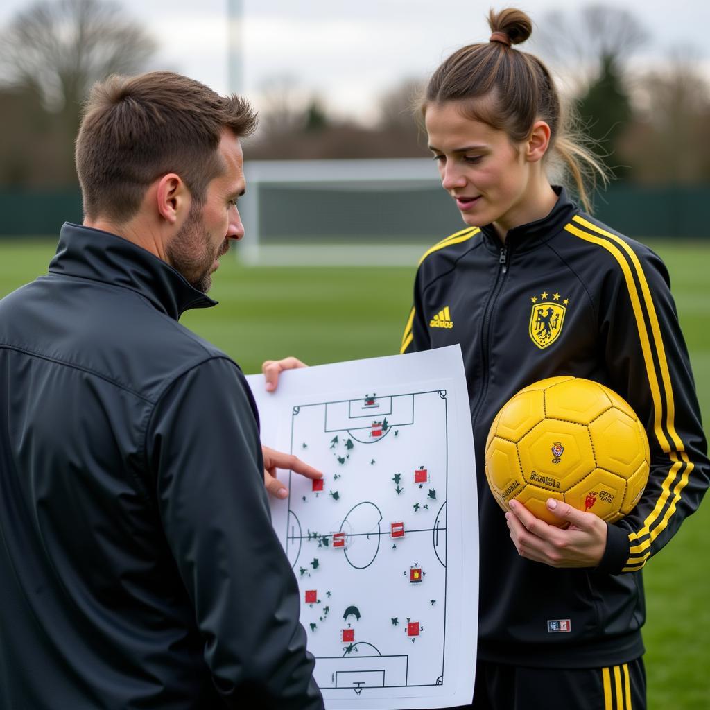 German Coach Mentoring Young Player