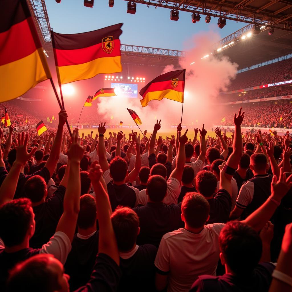 German Football Fans Celebrating