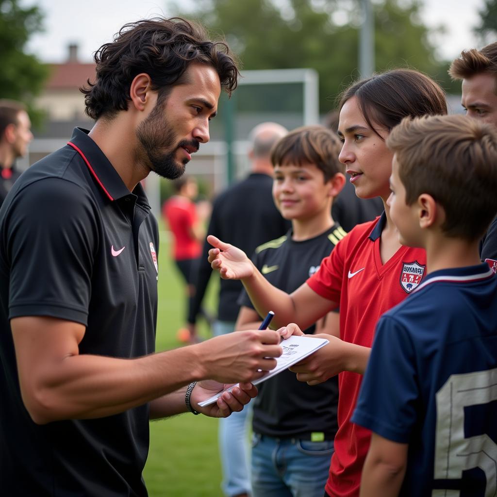 Bernard Inspiring Young Footballers