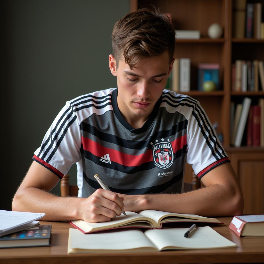 German Footballer Studying