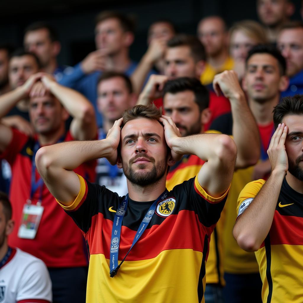 Disappointed German fans at the 2018 World Cup