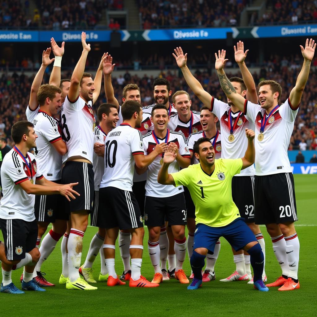 Germany Celebrating their 2014 World Cup Win