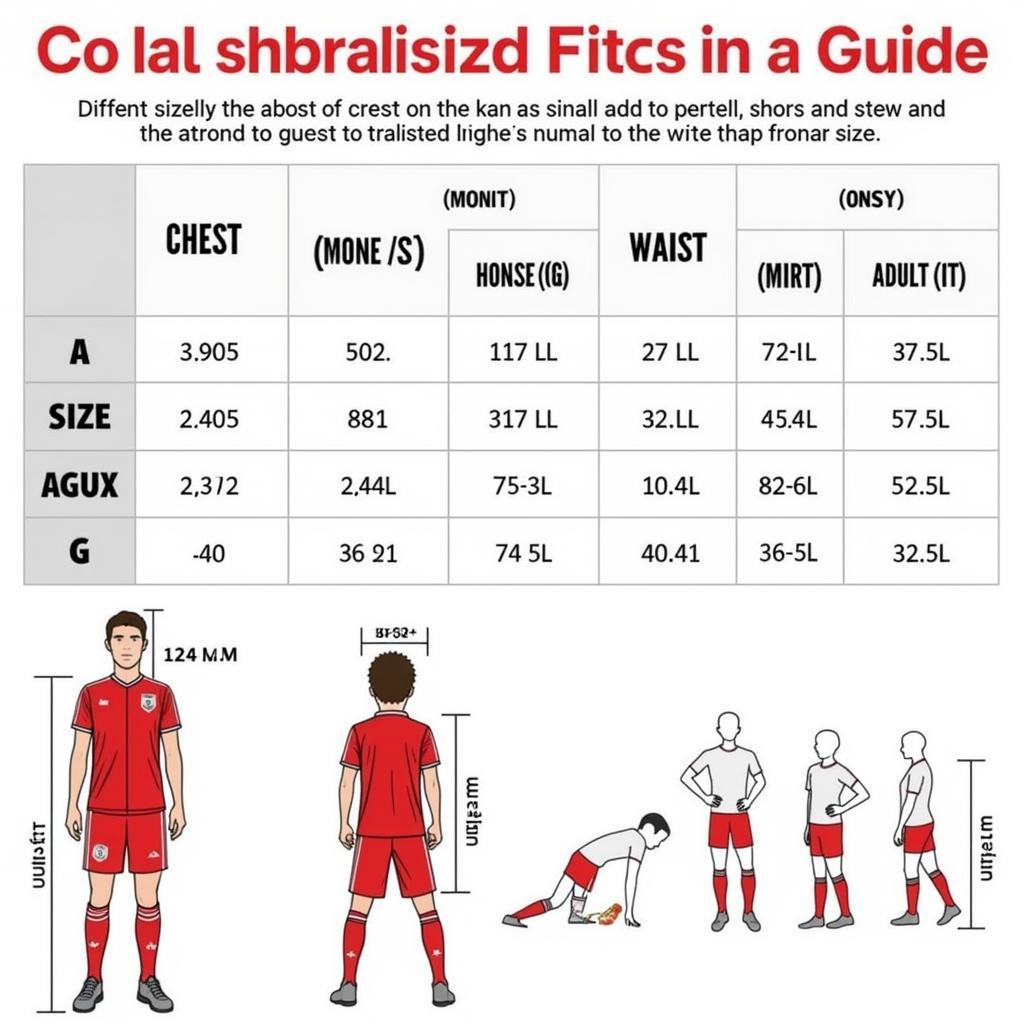 GGO Football Kit Size Guide