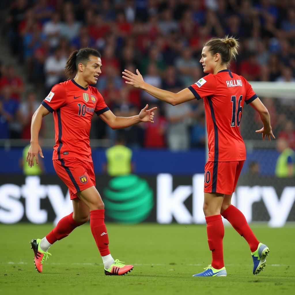 Grealish Assisting Haaland Goal Celebration