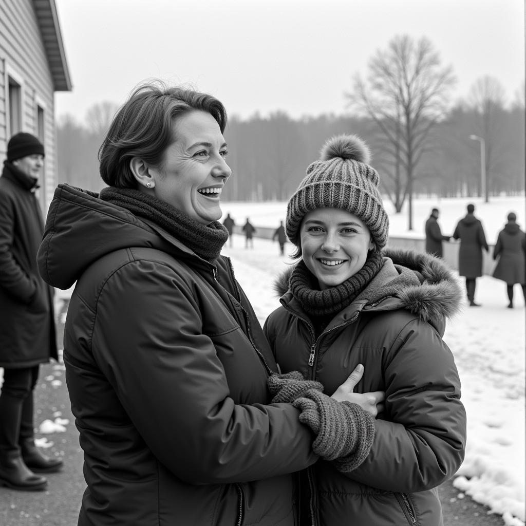 Gry Marita Braut supporting young Erling Haaland at a youth football match