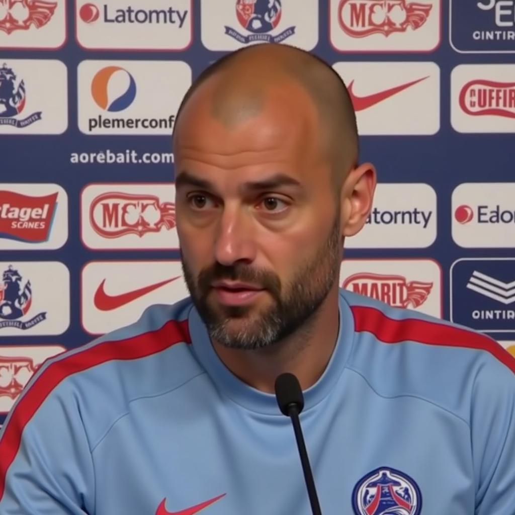 Pep Guardiola addressing Haaland's fitness in a press conference