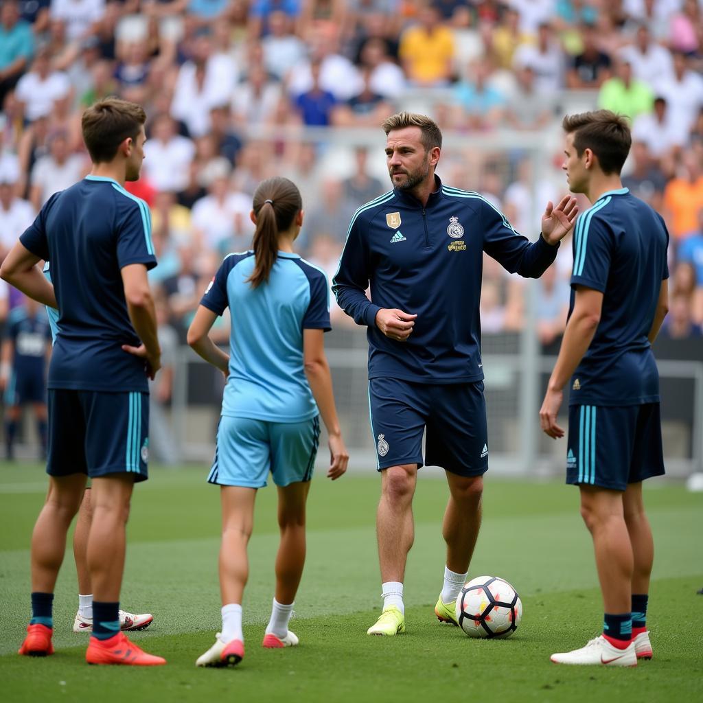 Guti Coaching Real Madrid Youth Team