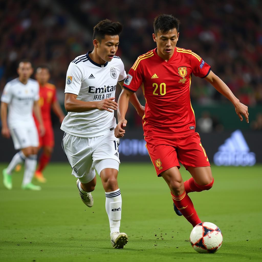 Ha Duc Chinh in action during a match at SEA Games 30