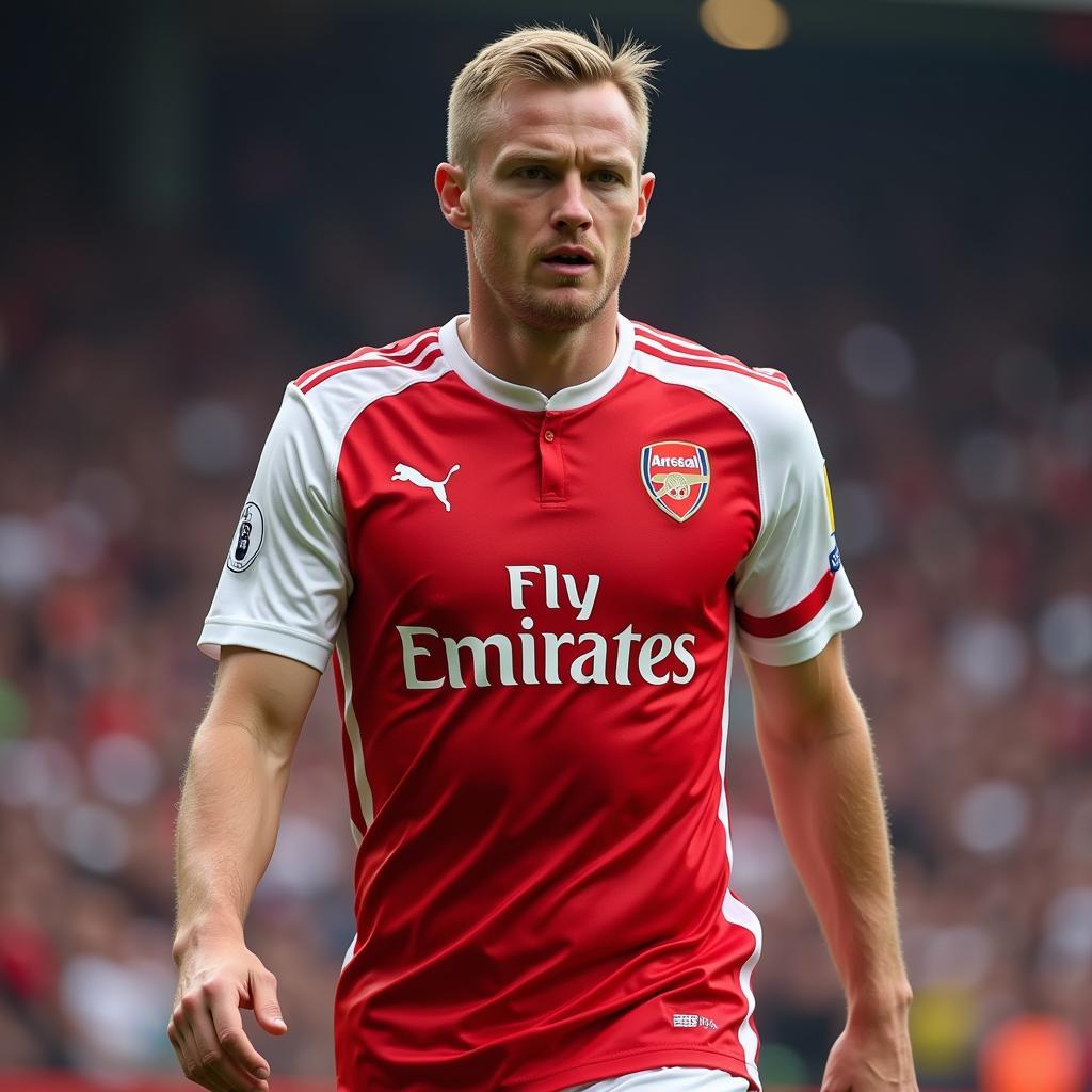 Erling Haaland in an Arsenal Kit