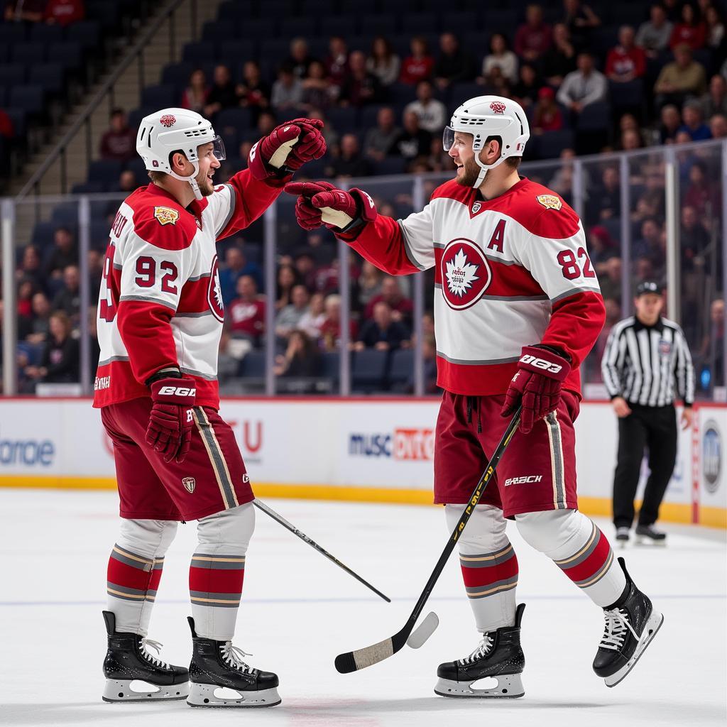 Haaland celebrating after providing an assist