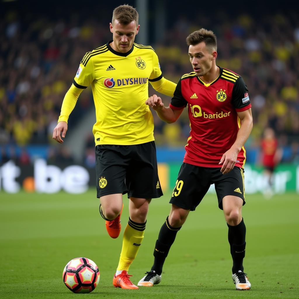 Haaland Assisting a Teammate at Dortmund