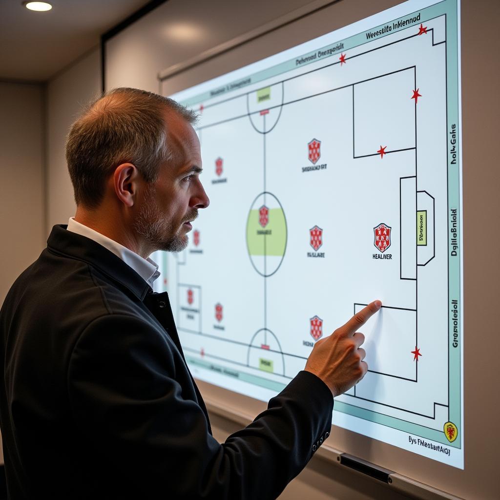 Haaland analyzing Augsburg's defense