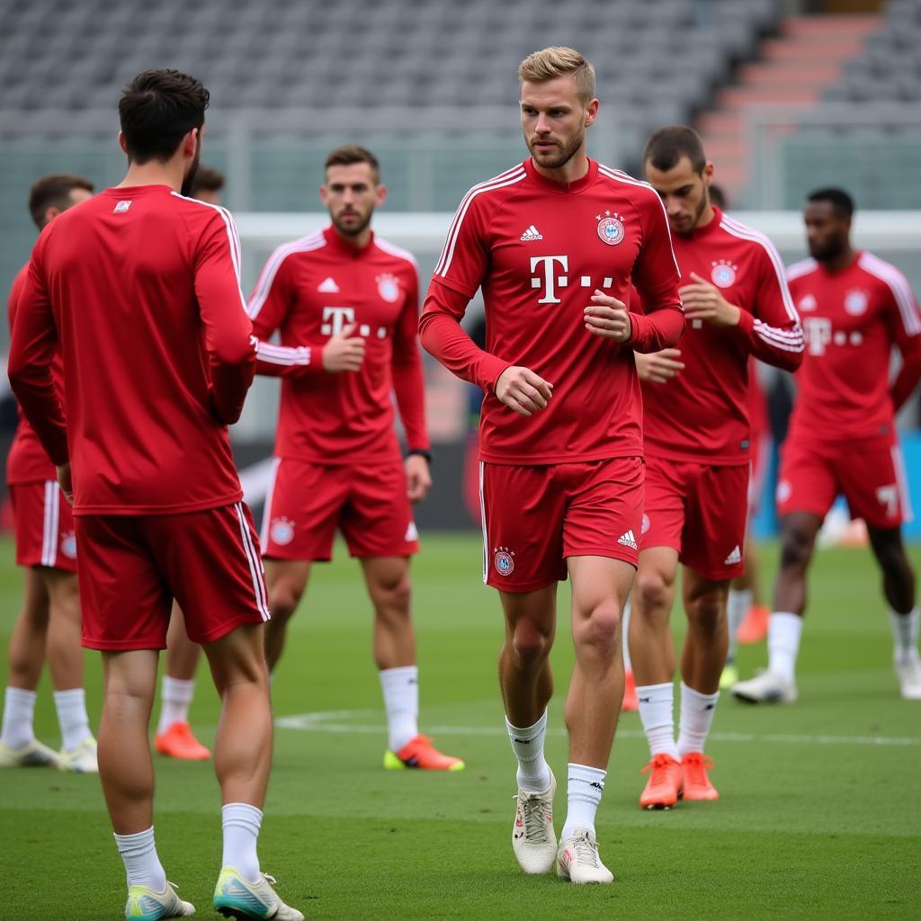 Haaland training with Bayern Munich