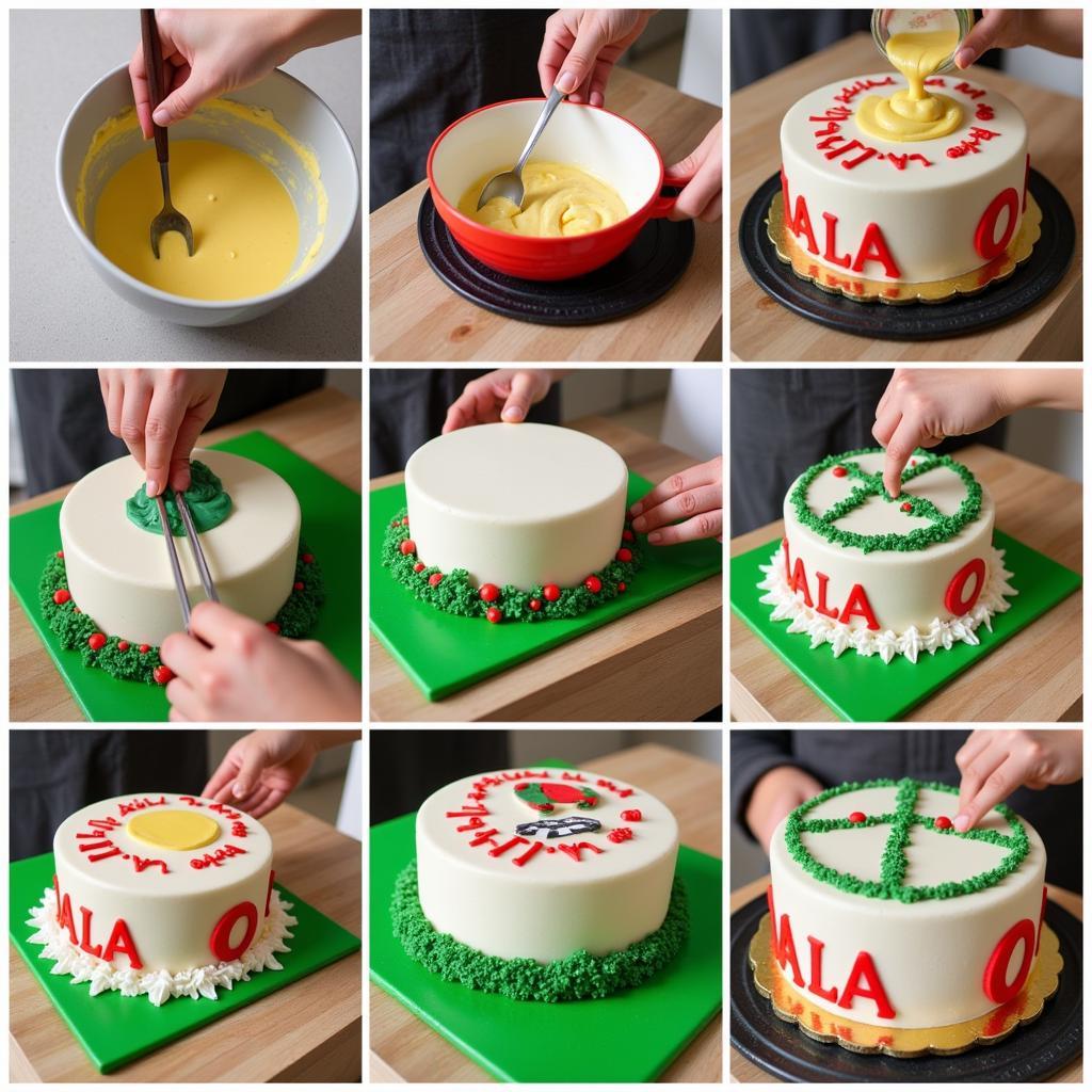 Haaland Birthday Cake DIY Baking Process