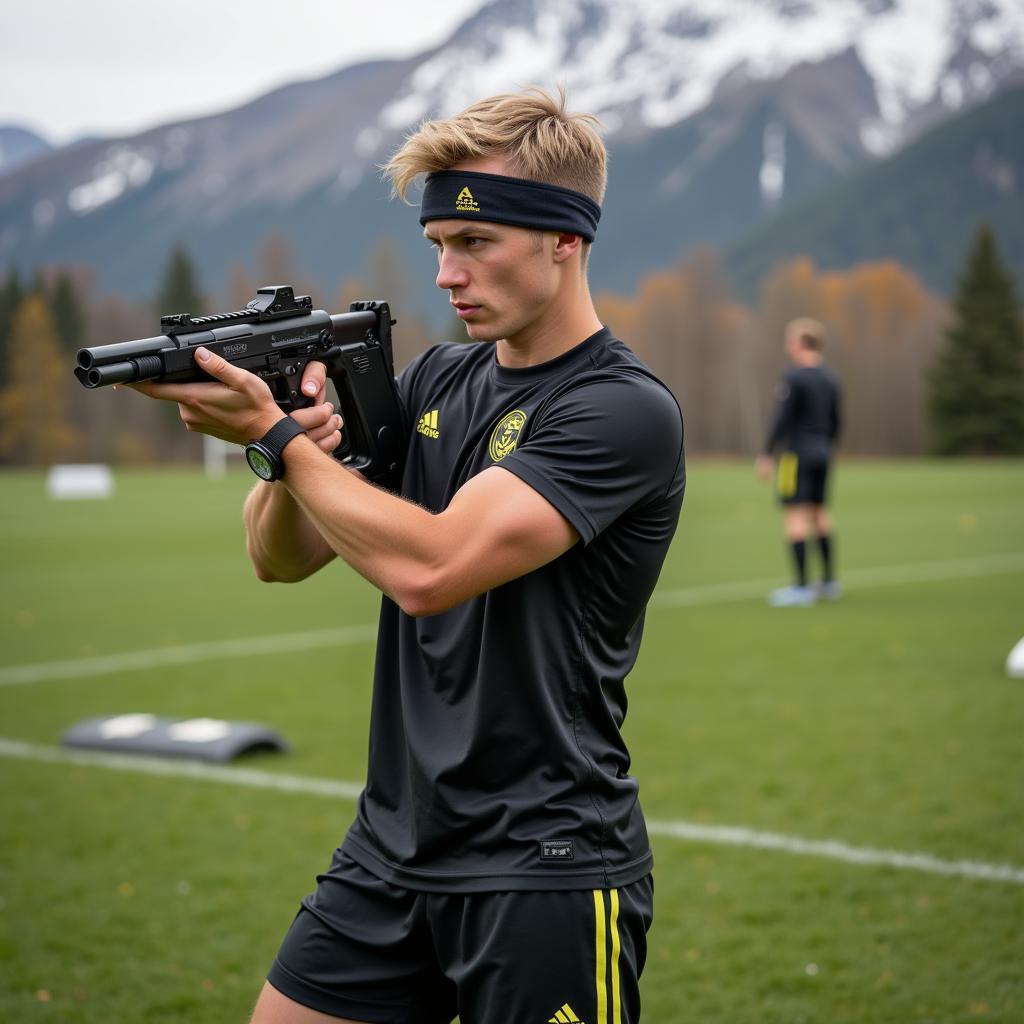 Haaland Training with Bodo Glimt