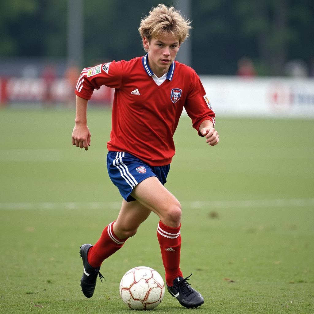 Young Erling Haaland at Bryne FK