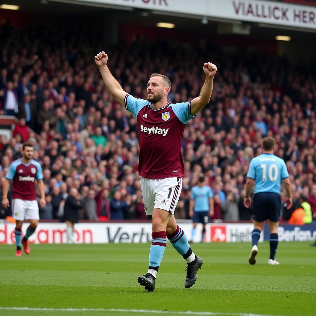 Haaland celebrates a goal against Burnley