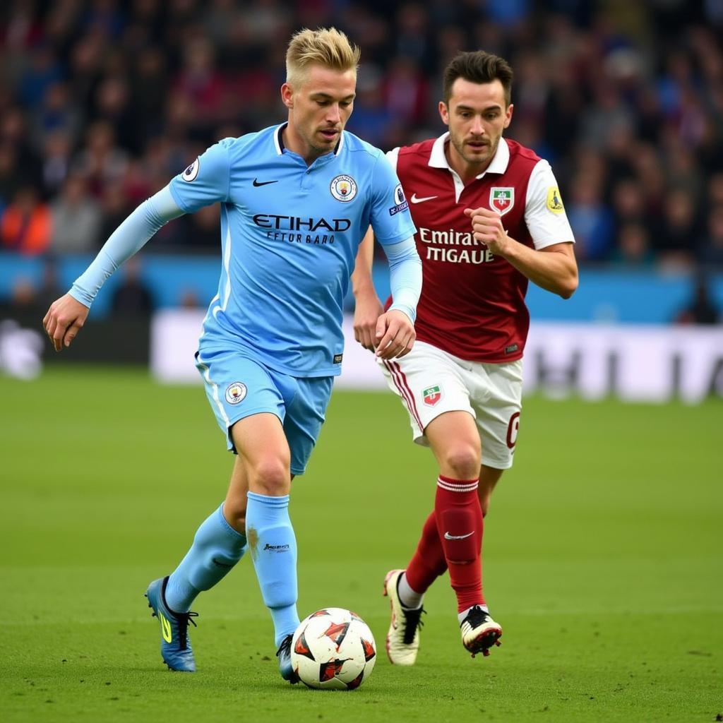 Erling Haaland in action for Manchester City