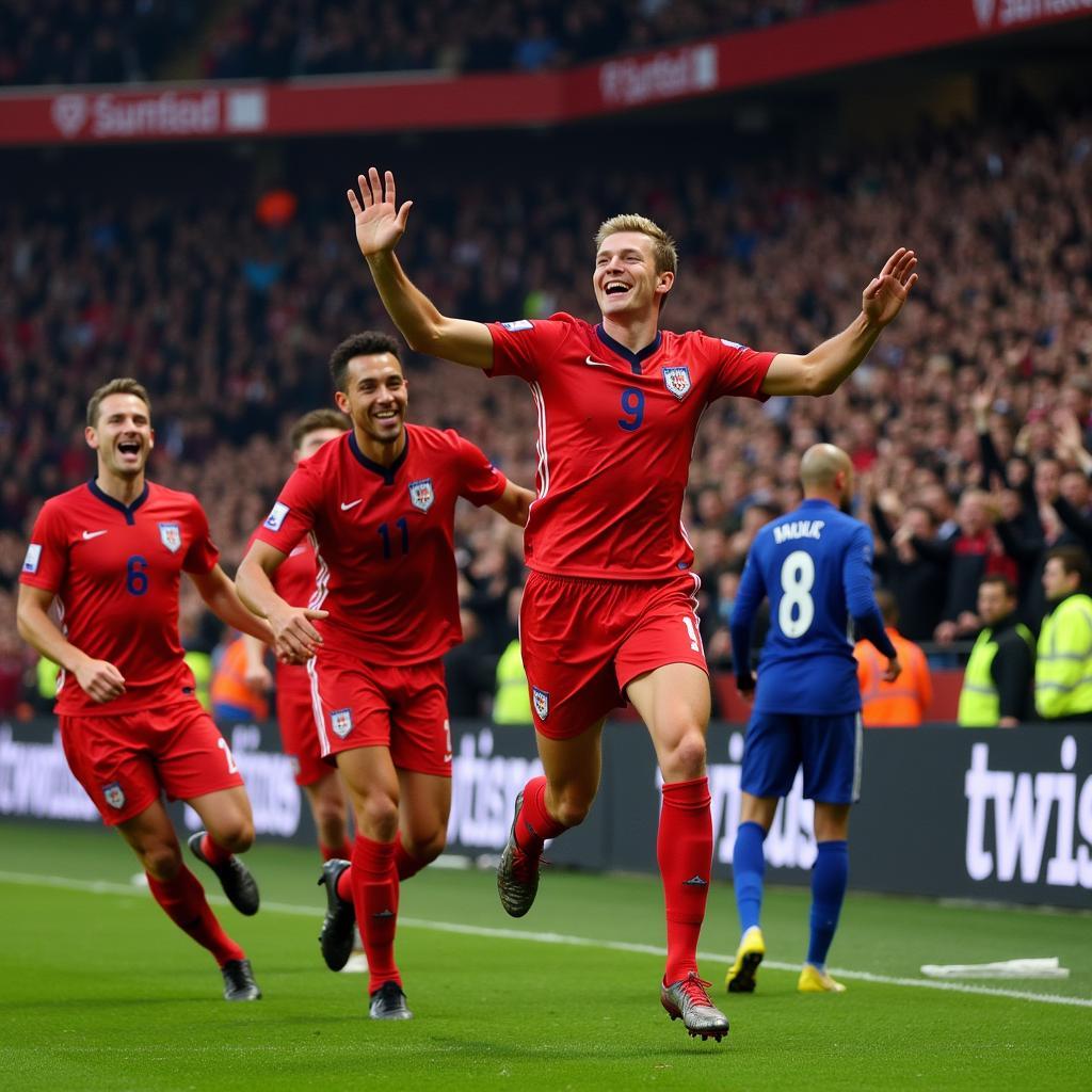 Erling Haaland Celebrating 36 Premier League Goals