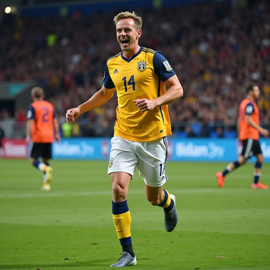 Erling Haaland Celebrating a Goal