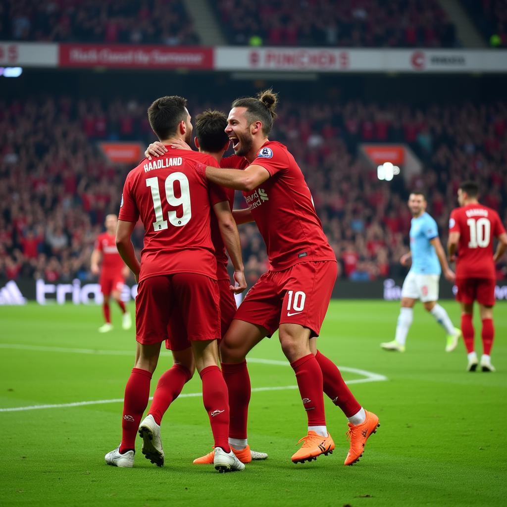 Erling Haaland Celebrating a Goal