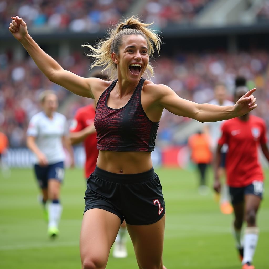 Haaland celebrates scoring a goal