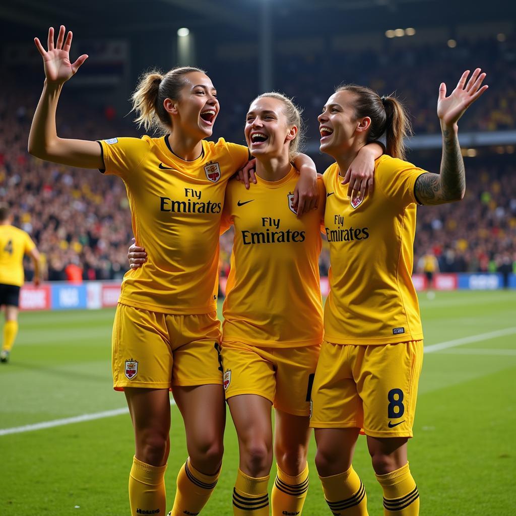 Haaland Celebrating a Goal with Teammates