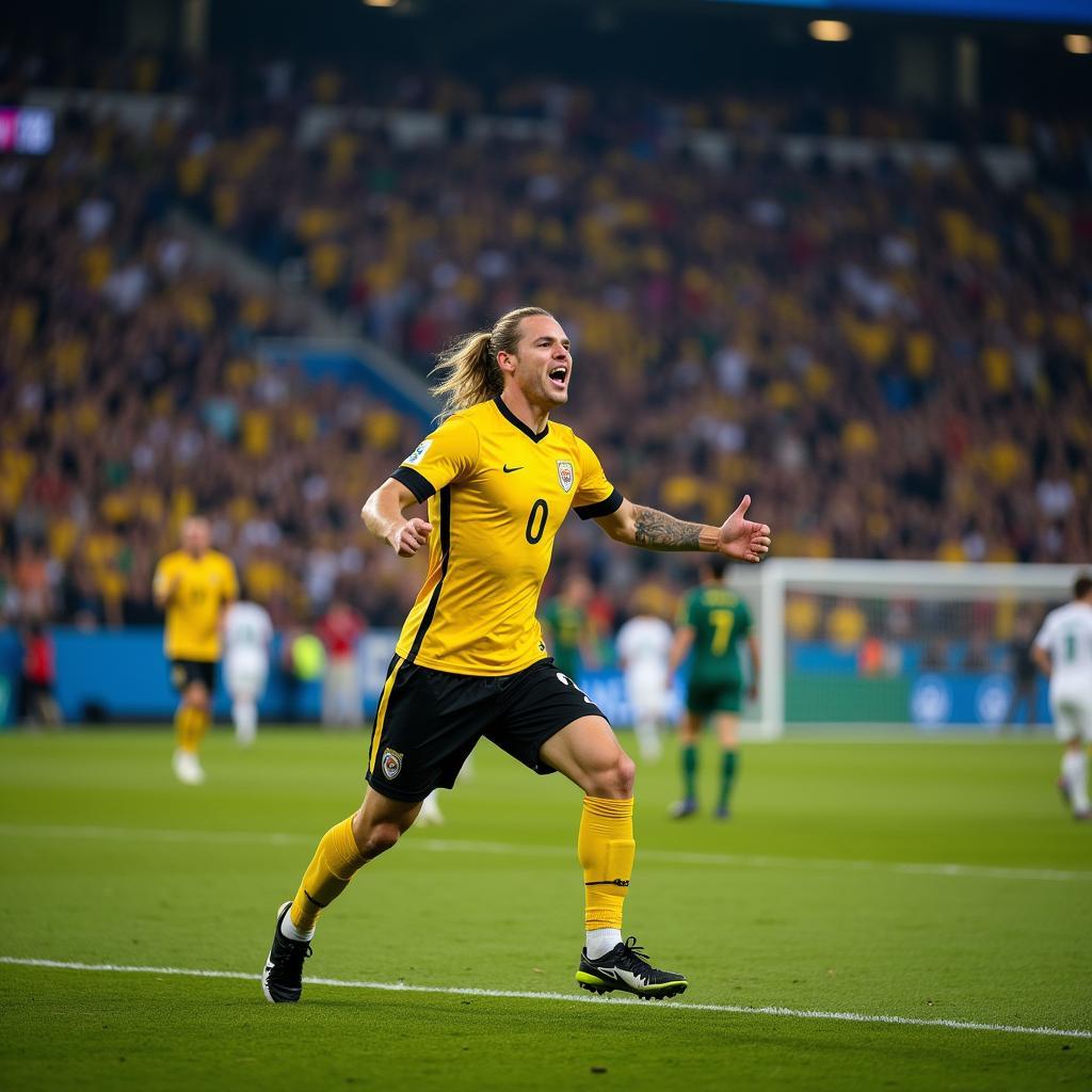 Haaland Celebrates a Goal