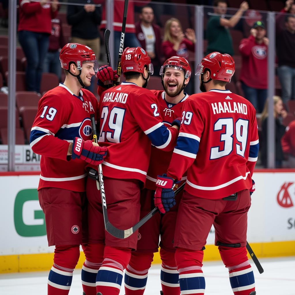 Haaland celebrates a crucial goal