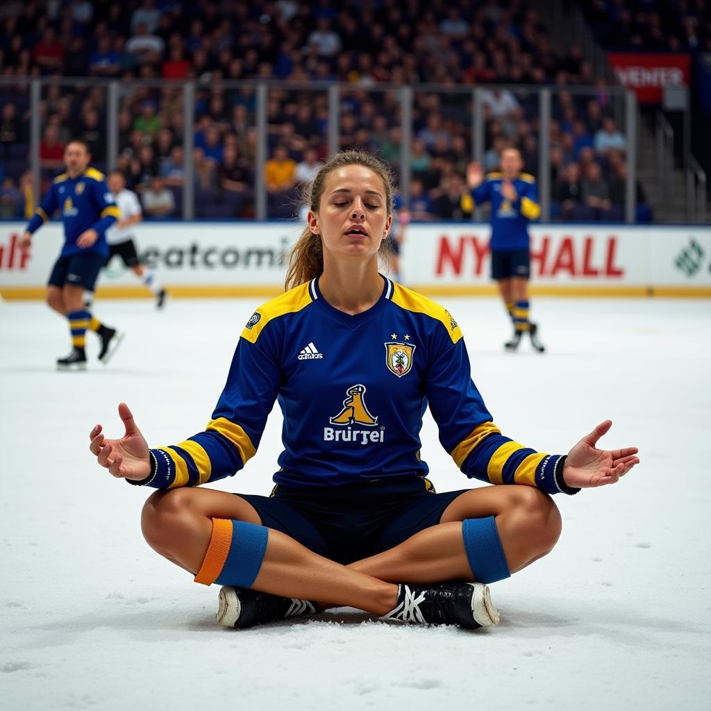 Erling Braut Haaland celebrating a goal with his signature celebration