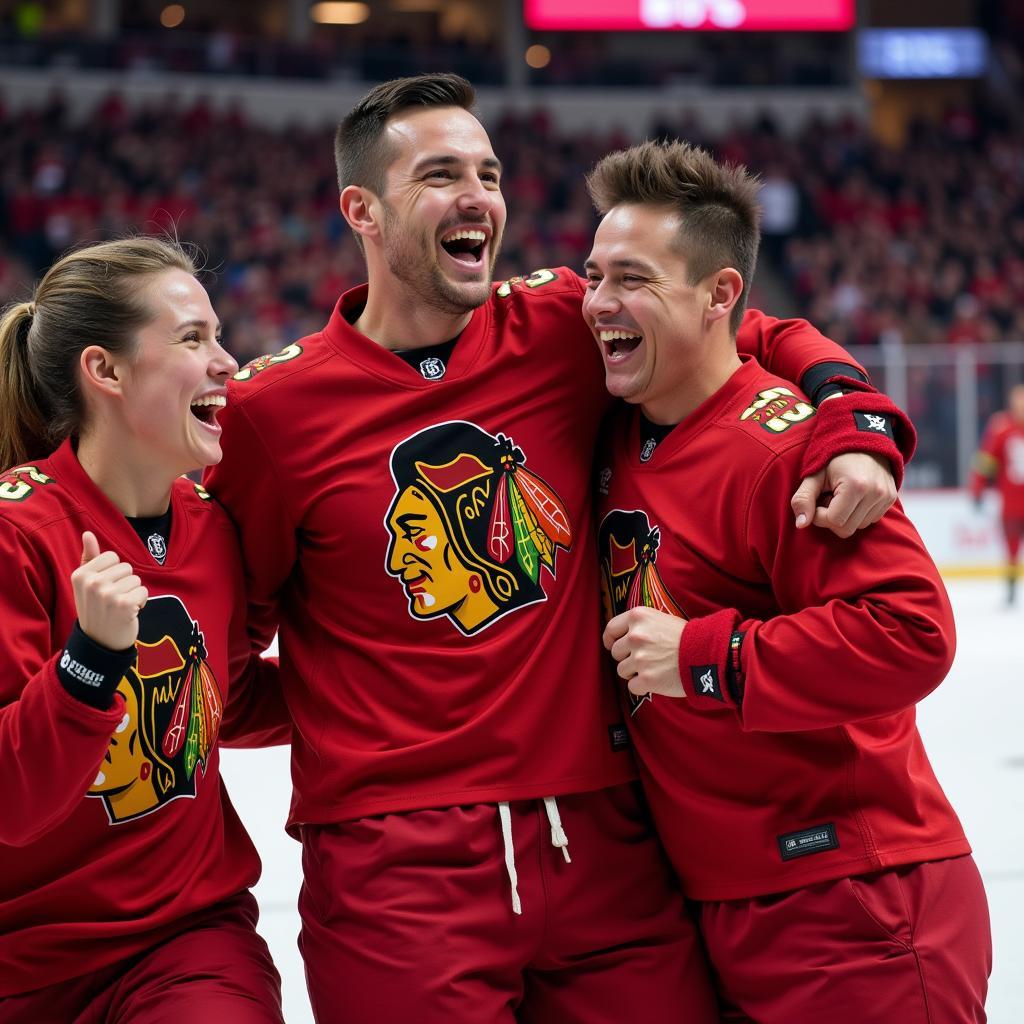 Haaland celebrates a goal with his teammates, pure joy radiating from his face.