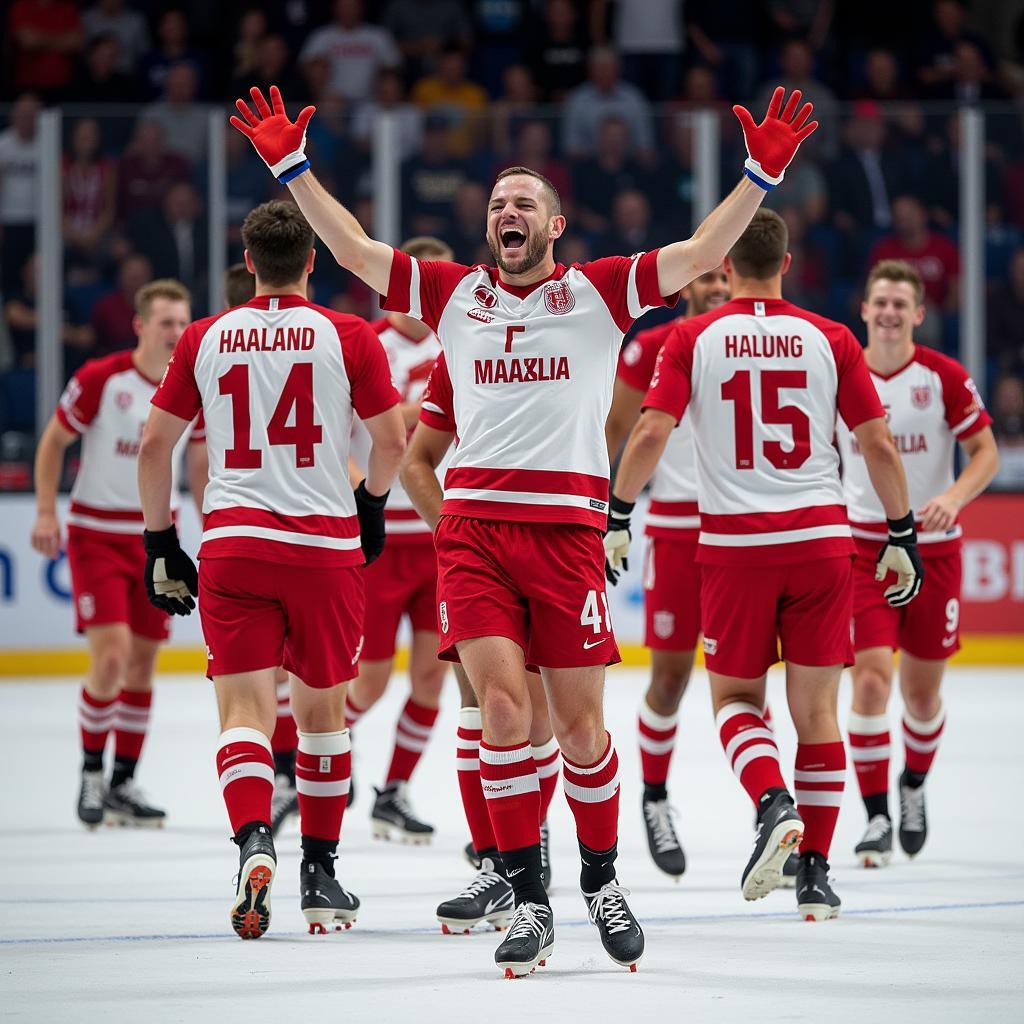 Haaland Celebrating a Goal