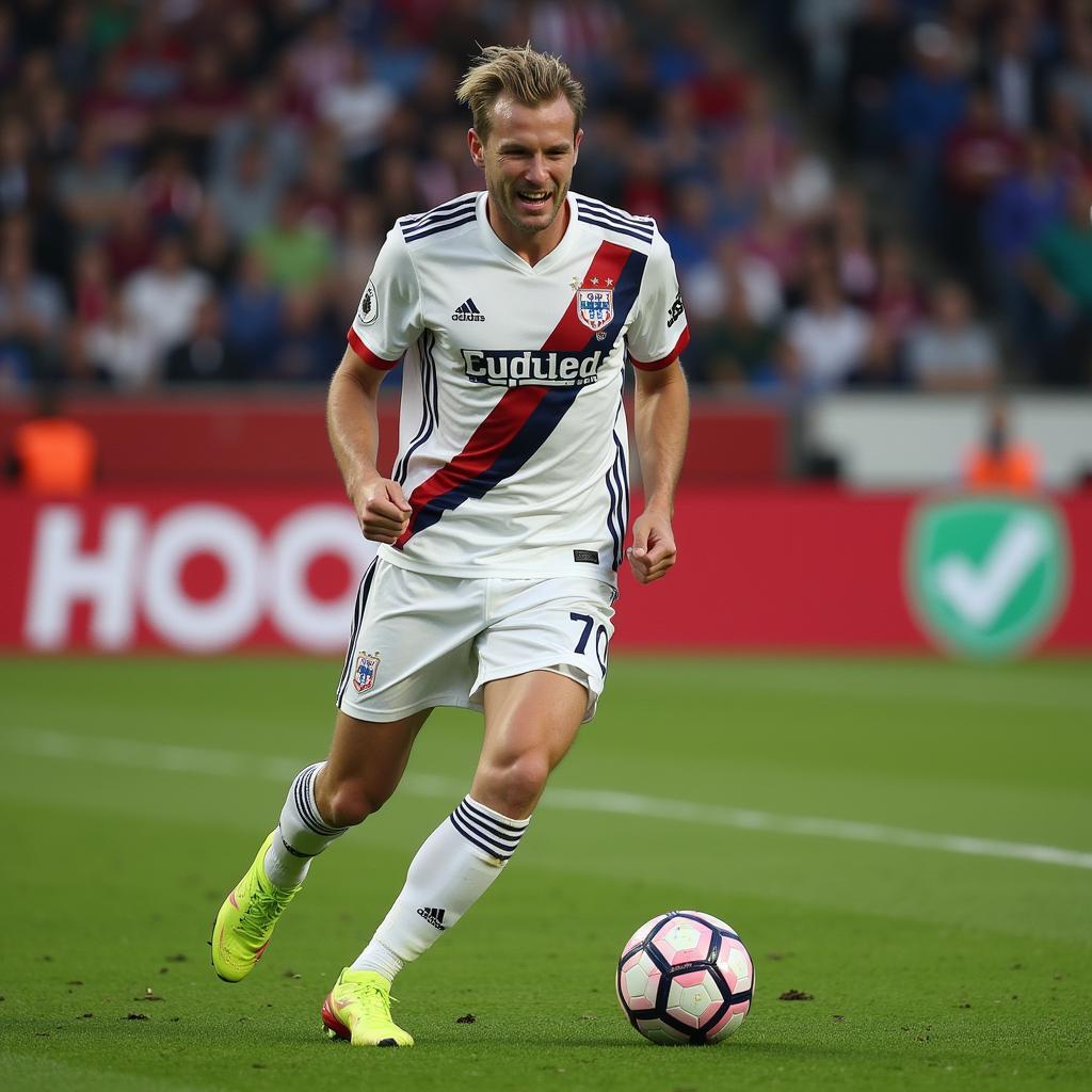 Erling Haaland celebrating a goal