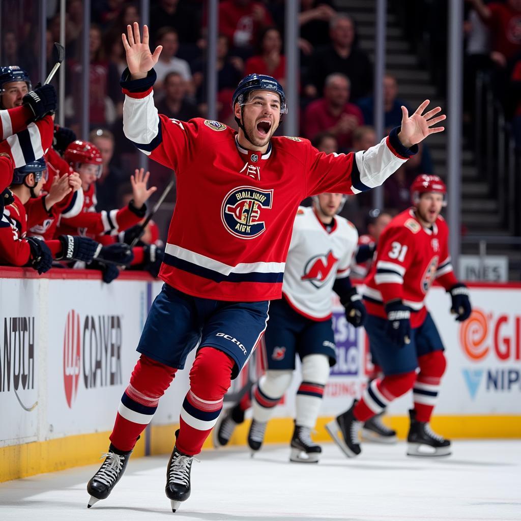 Haaland celebrating a goal