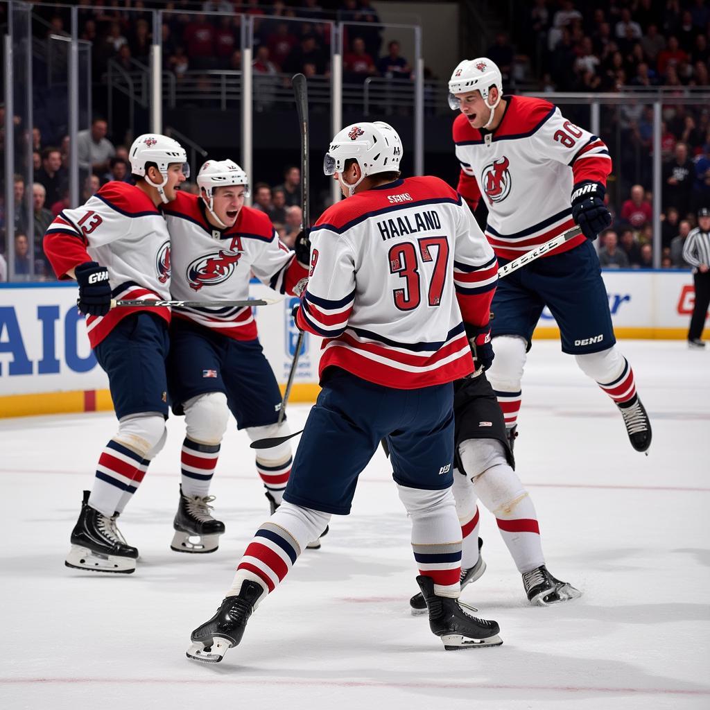 Haaland Celebrating a Goal