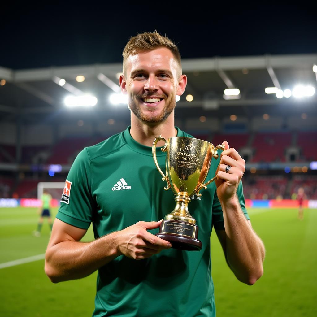 Erling Haaland Celebrating Man of the Match