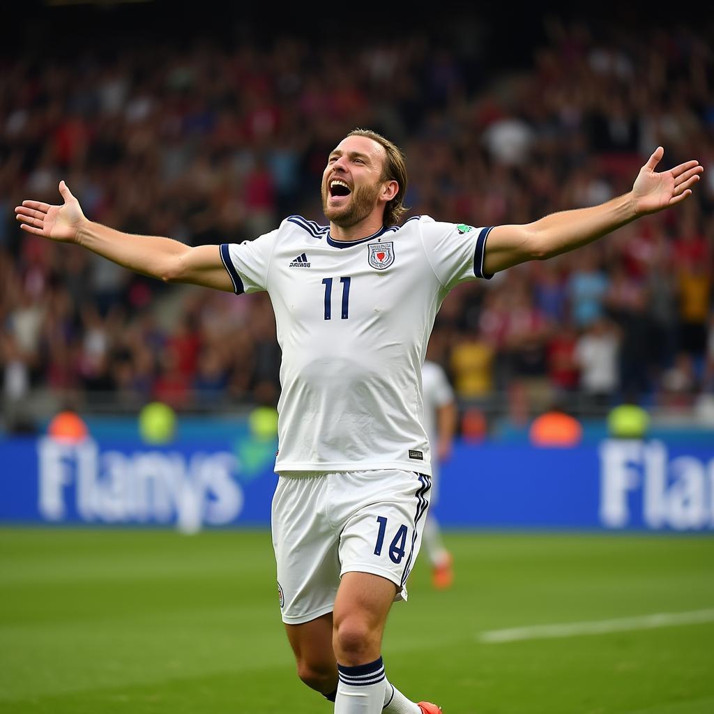 Haaland Celebrating a Penalty Goal