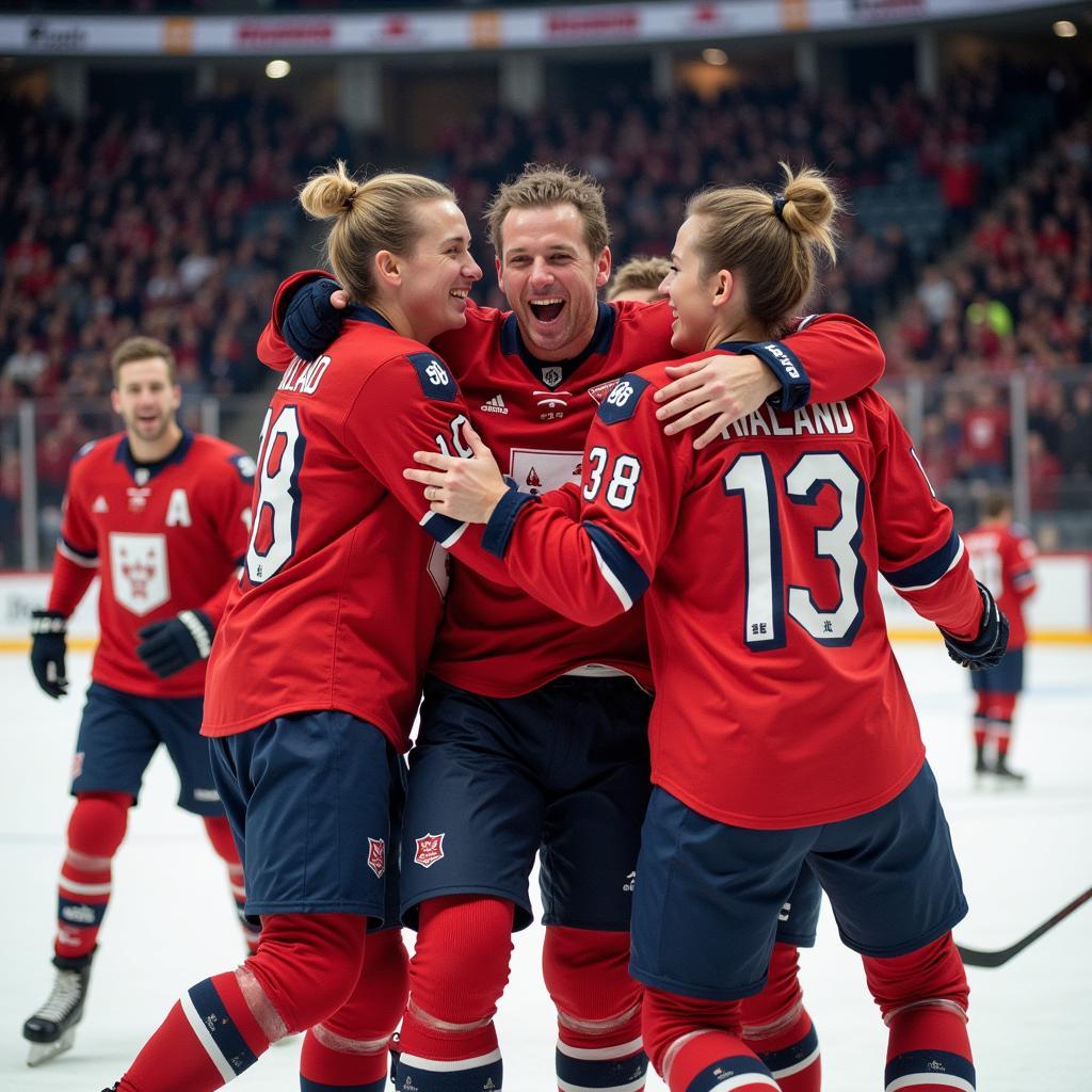 Erling Haaland celebrates his goal against Schalke with his teammates