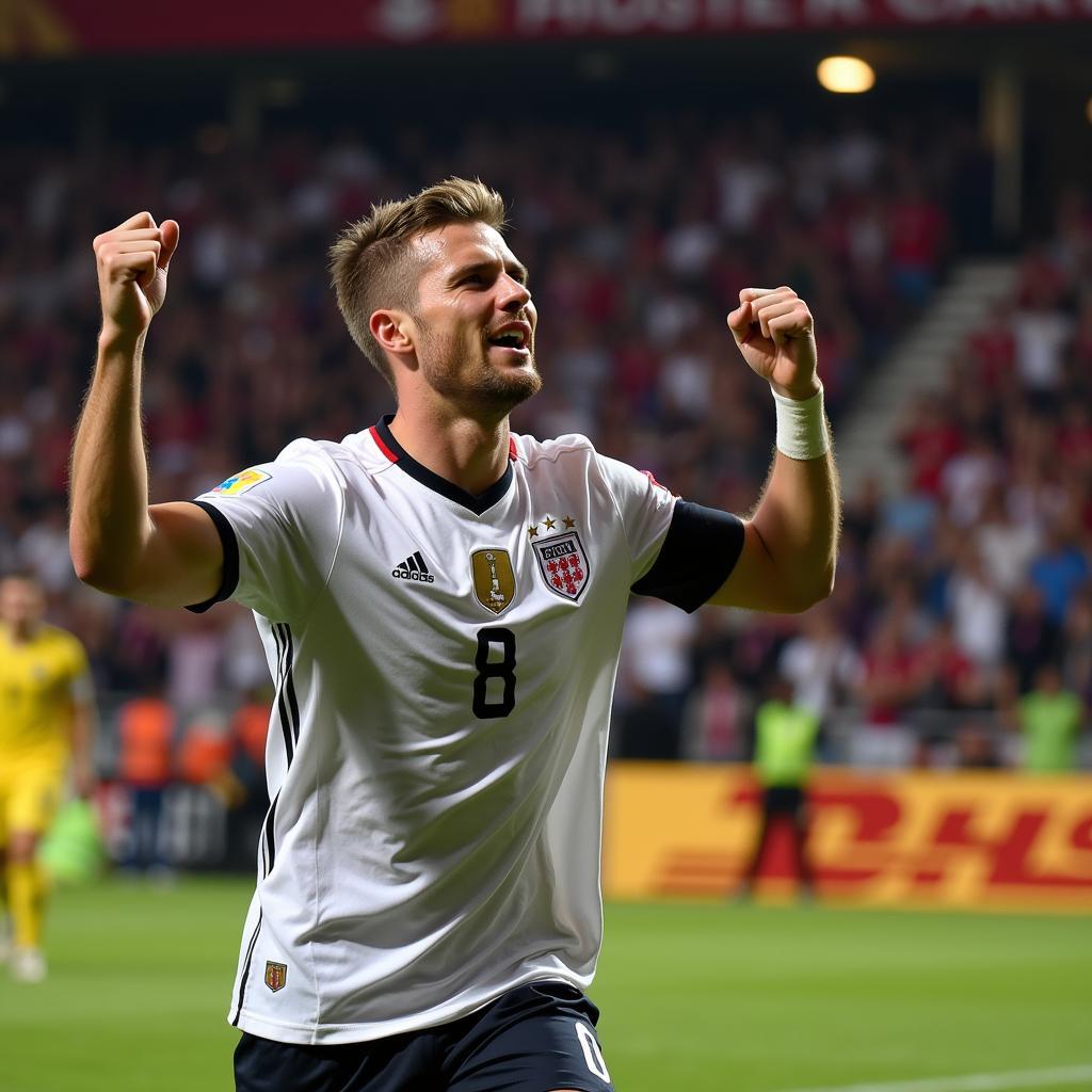 Haaland Celebrating Successful Penalty