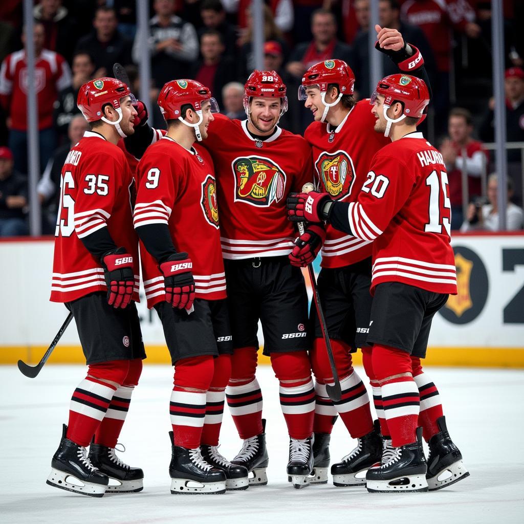 Erling Haaland Celebrates a Goal with Teammates