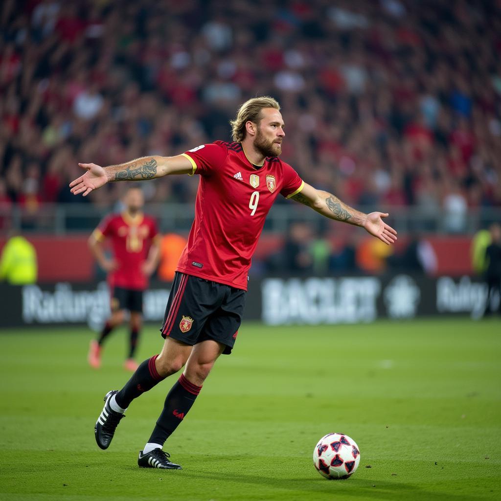 Erling Haaland Celebrates a Goal, Inspiring Fans