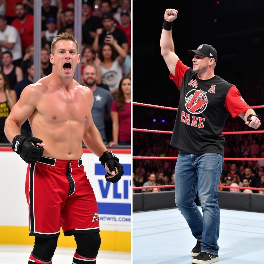 Haaland and Cena Celebration Similarities