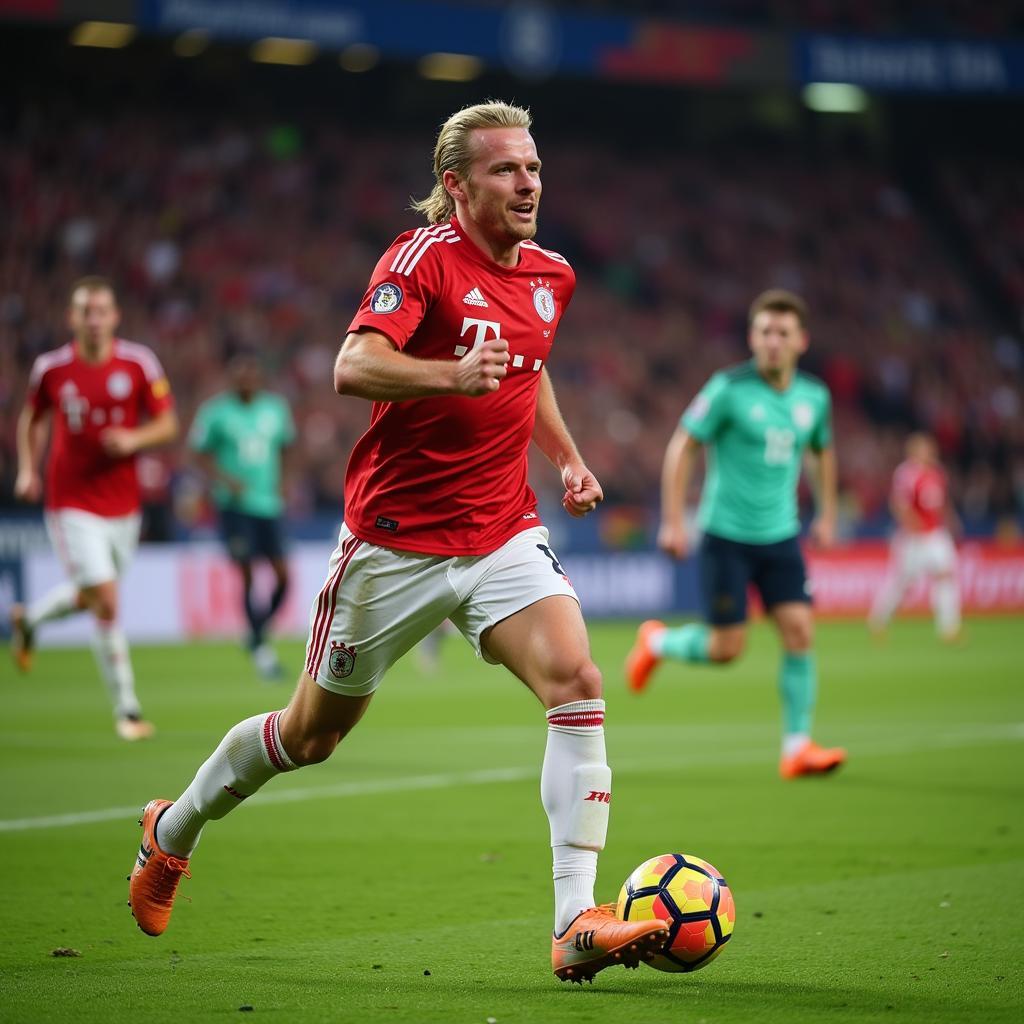 Haaland Celebrating a Champions League Goal