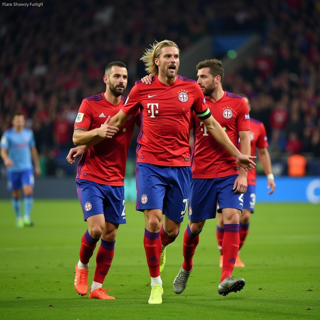 Erling Haaland celebrates a goal in the Champions League