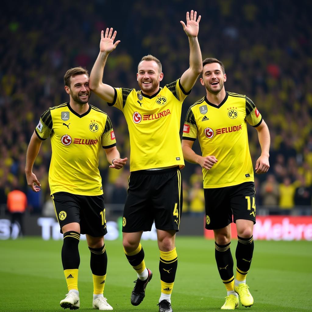 Haaland Celebrating a Champions League Goal