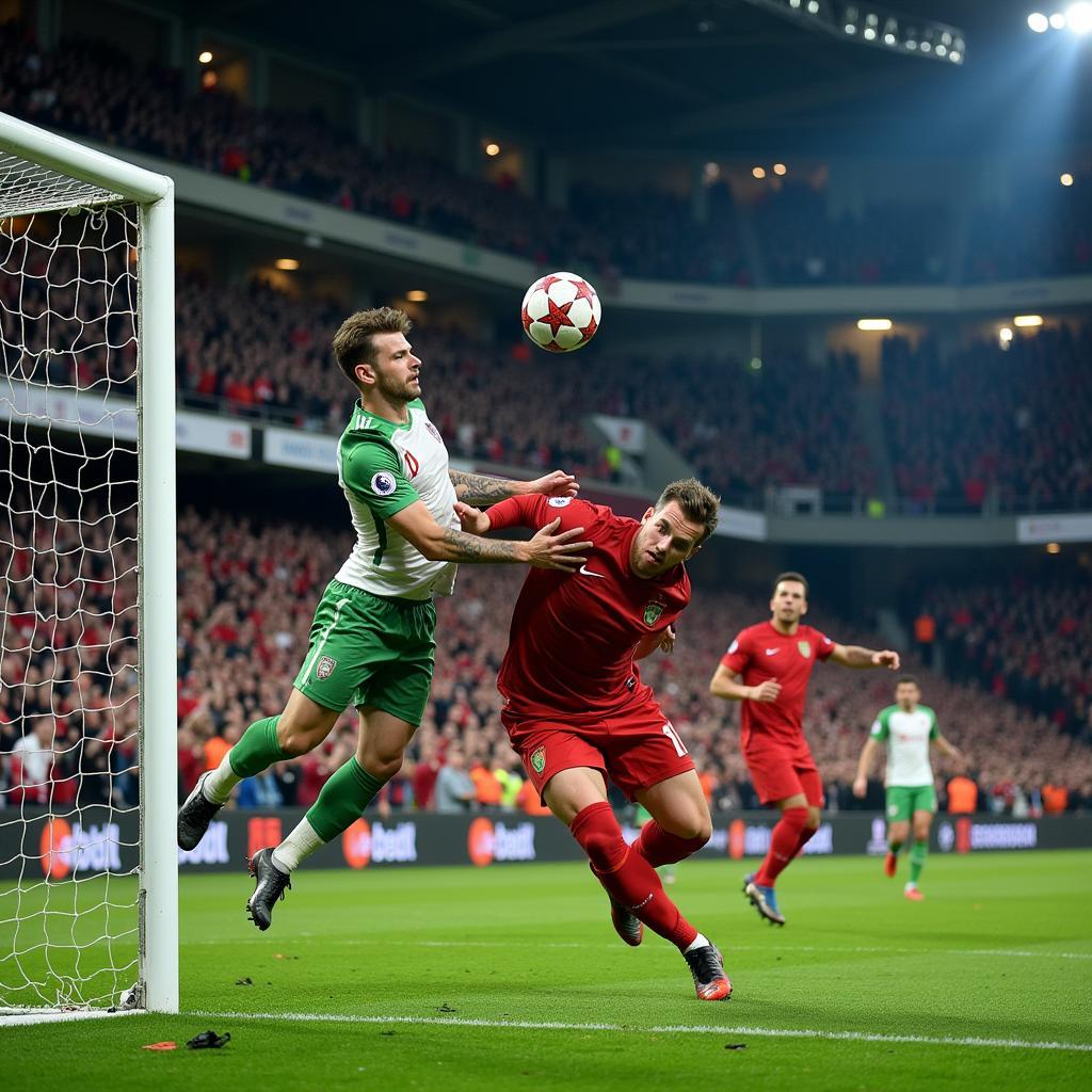 Haaland celebrating a Champions League goal