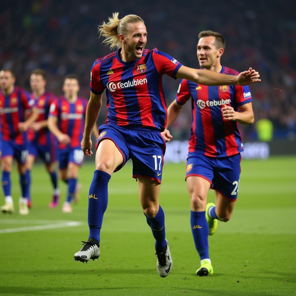 Erling Haaland Celebrates Champions League Goals